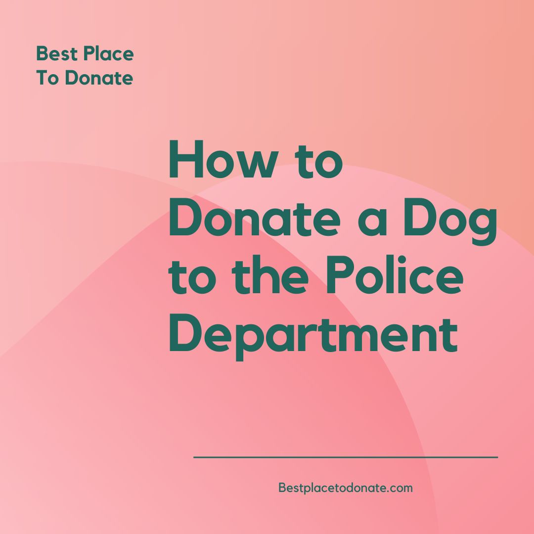 How to Donate a Dog to the Police Department